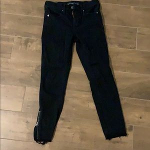Mid rise black express jeans